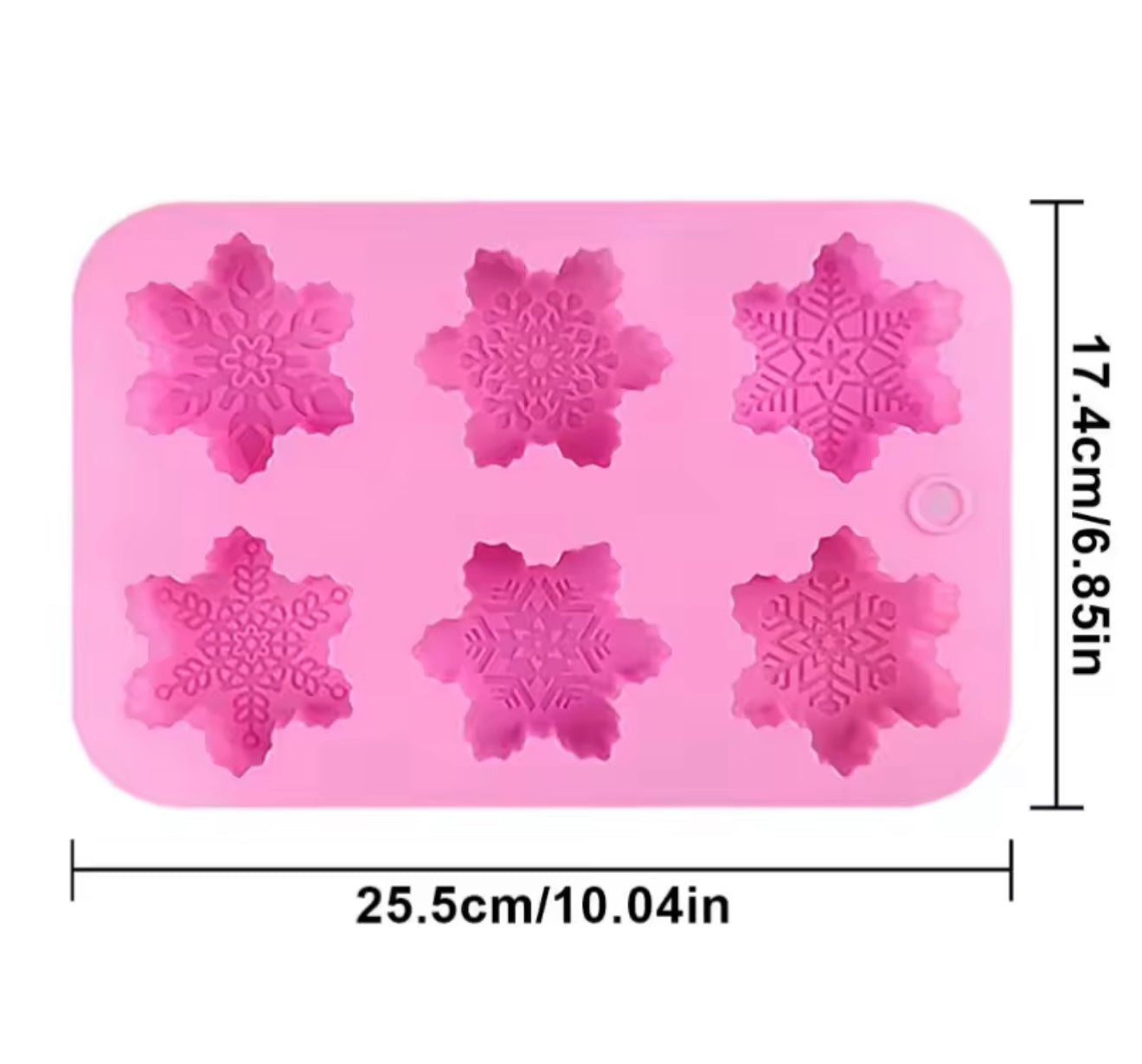 Molde copo de nieve 6 cavidades