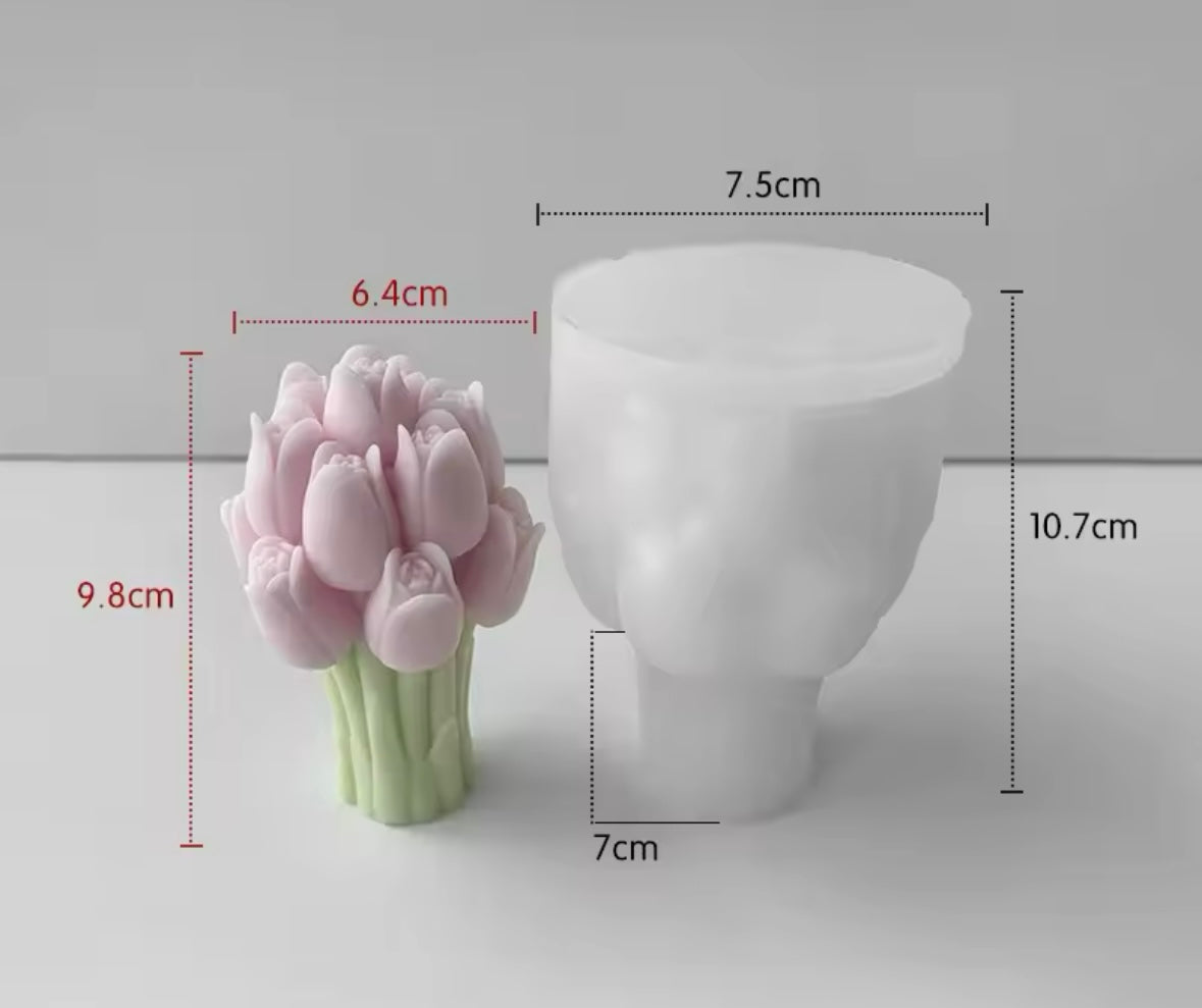 Molde Ramo de Tulipanes