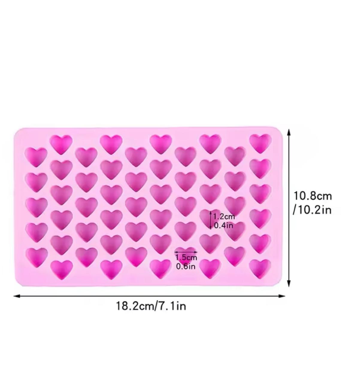 Molde mini corazones 55 cavidades