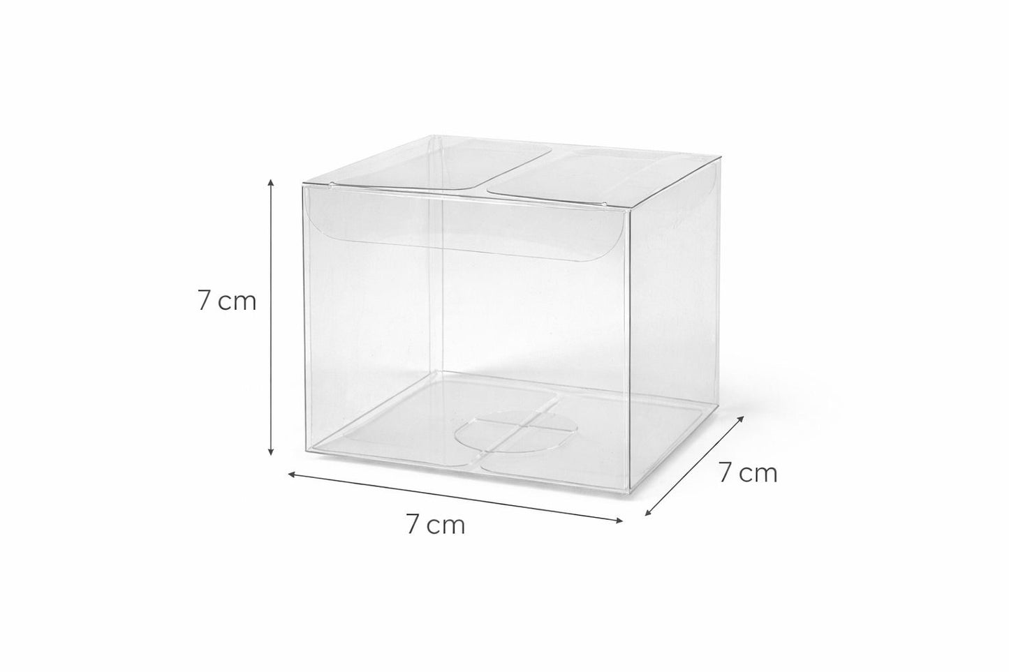 Caja transparente 7x7x7cm