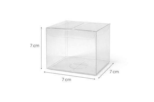 Caja transparente 7x7x7cm