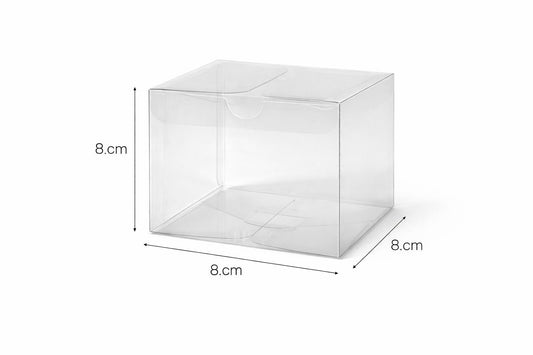 Caja transparente acetato 8x8x8 cm