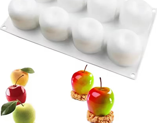 Molde 3D de manzanas 8 cavidades.