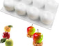 Molde 3D de manzanas 8 cavidades.