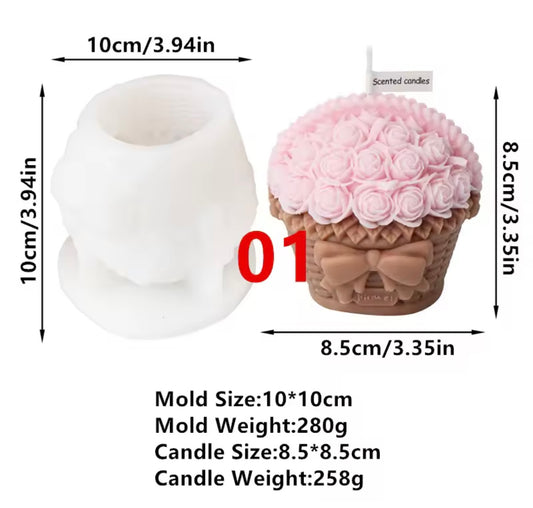 Molde Canasta Floral