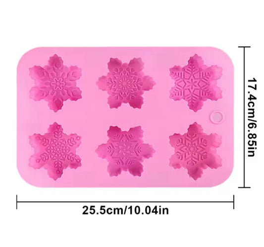 Molde copo de nieve 6 cavidades
