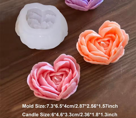 Molde corazón floral