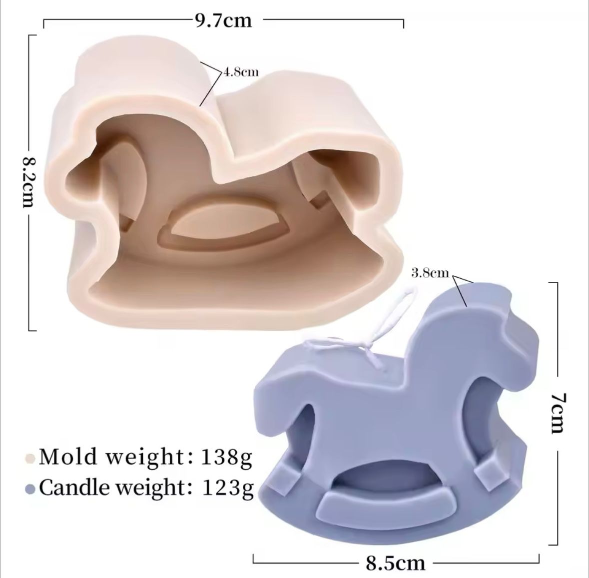 Molde caballo mesedor