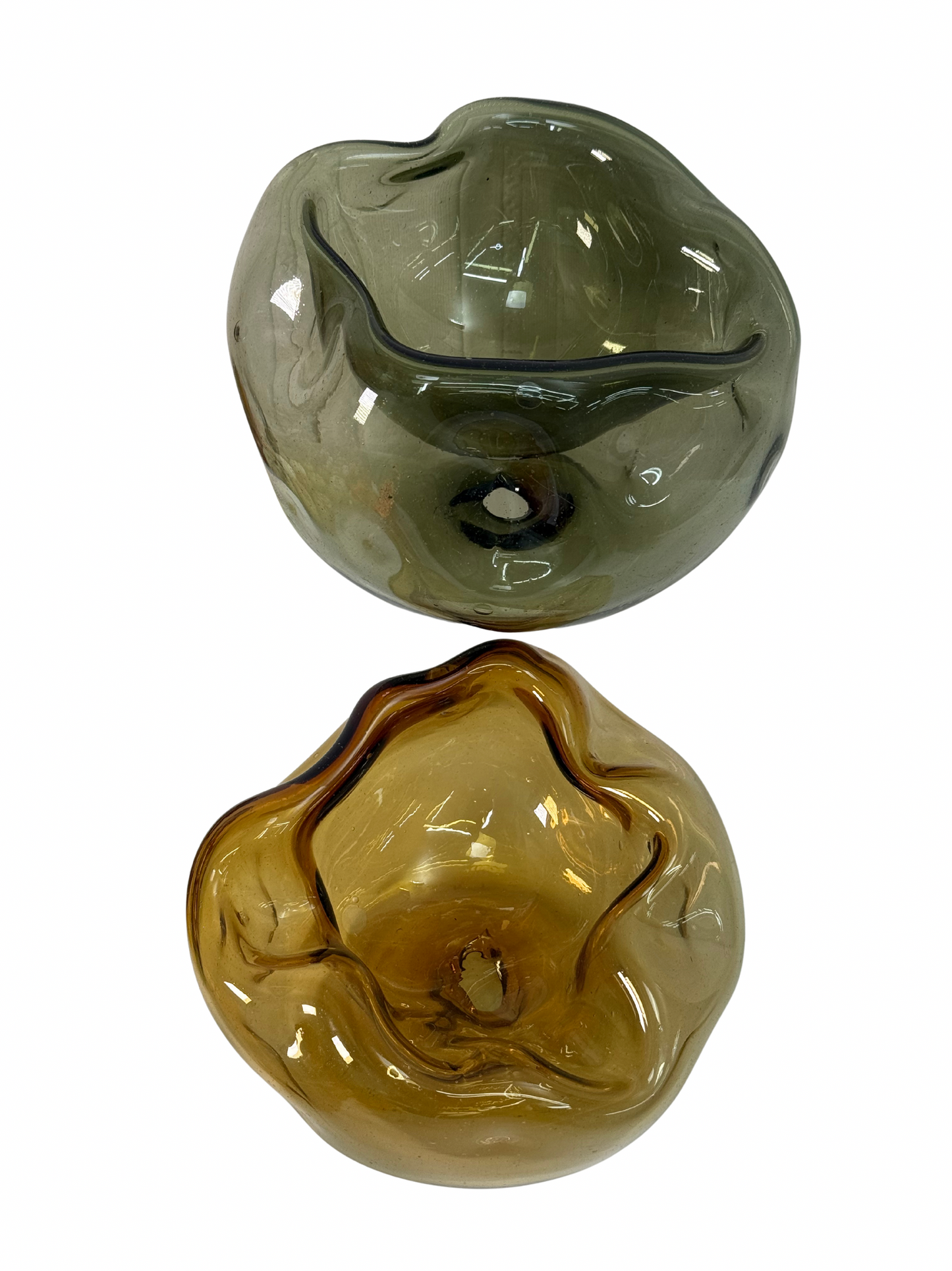 Recipiente Vidrio Soplado Artesanal 20cm