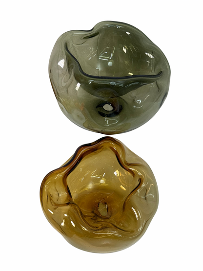 Recipiente Vidrio Soplado Artesanal 20cm